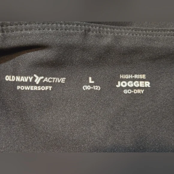 Old Navy Girls L Black High-Rise Joggers - Picture 4 of 6